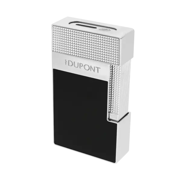 ST DUPONT Table Lighter Black Silver