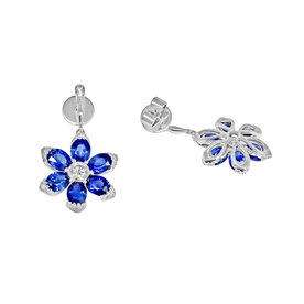 JE5480SA-18KW - 18Kw .84 Dia 4.94 Sapph Earrings