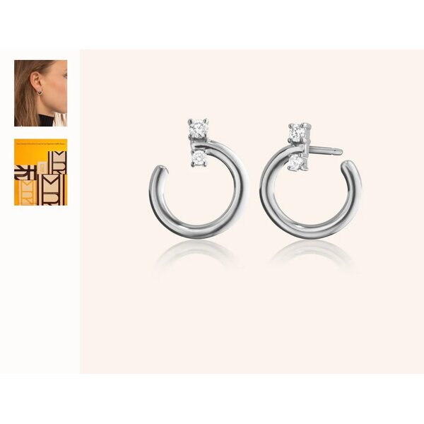 MONICA RICH KOSANN 45049 - Galaxy wrap hoop SS