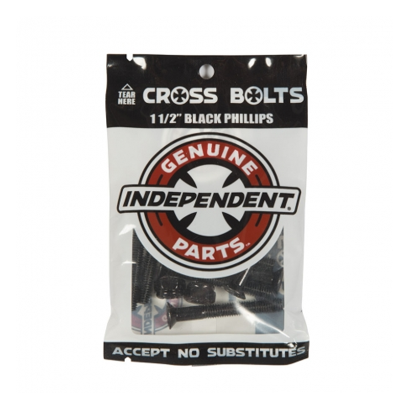 Independent Independent Phillips Cross Bolts Black 1 1/2"