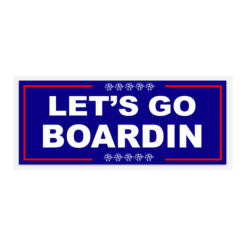 7B Lets Go Boardin Sticker