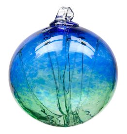 Kitras Art Glass Witch Ball Cobalt/Green 6’' Kitras