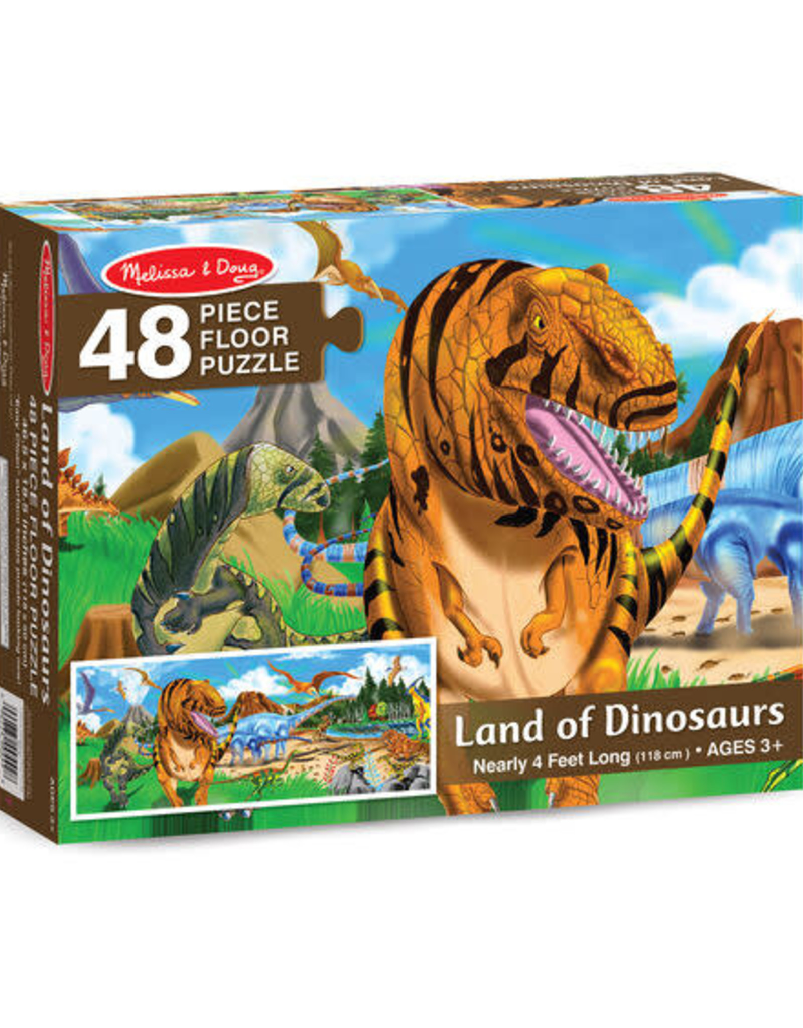 Melissa & Doug Land of Dinosaurs Floor Puzzle 48p