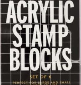 Peter Pauper Press Acrylic Stamp Blocks set of 6