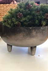 Indaba Patina Footed planters lg 4x9.5w