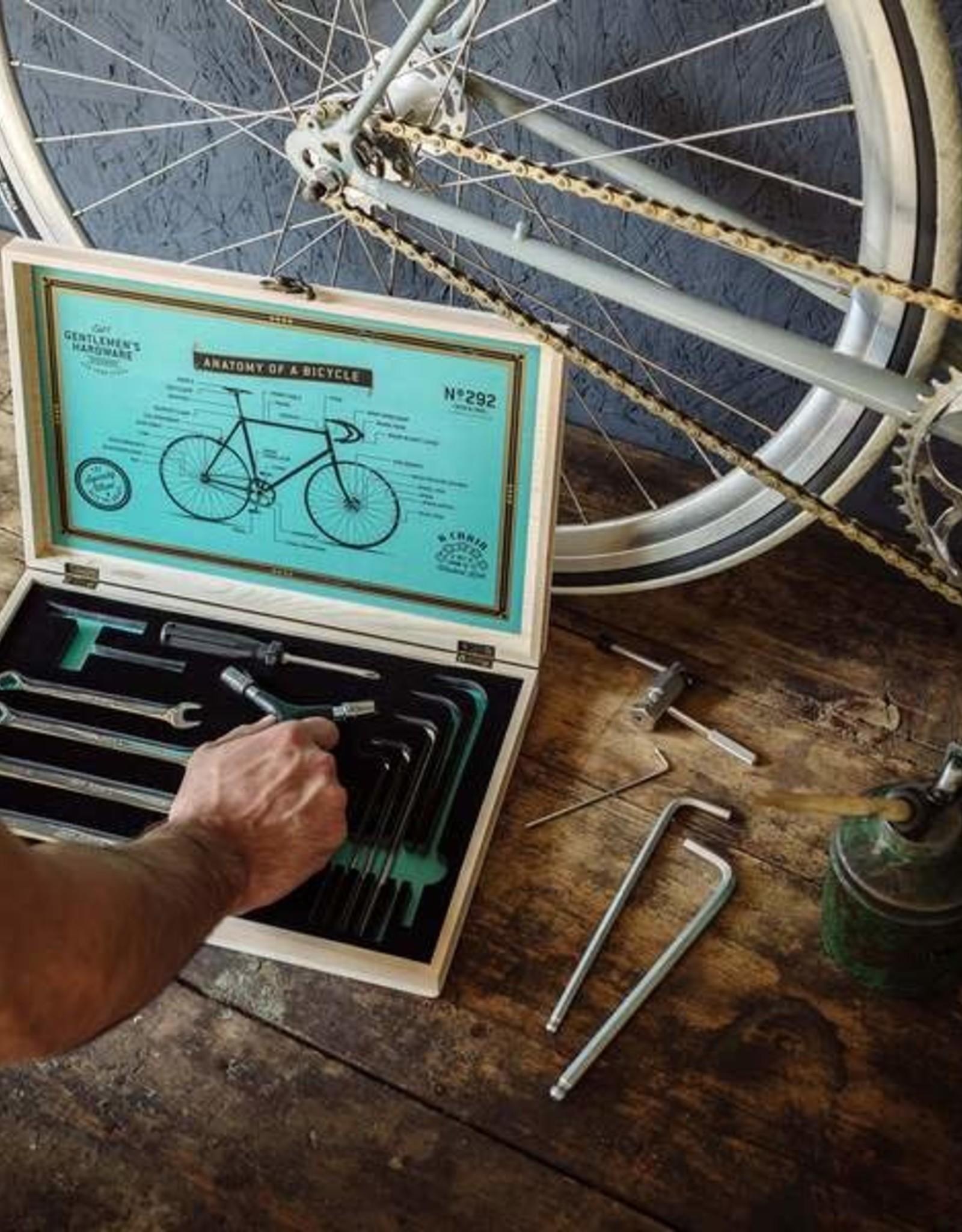 Wild & Wolf Bicycle Tool Kit in Wooden Box