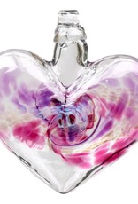 Kitras Art Glass VanGlow Heart glass  Kitras - Purple/Pink