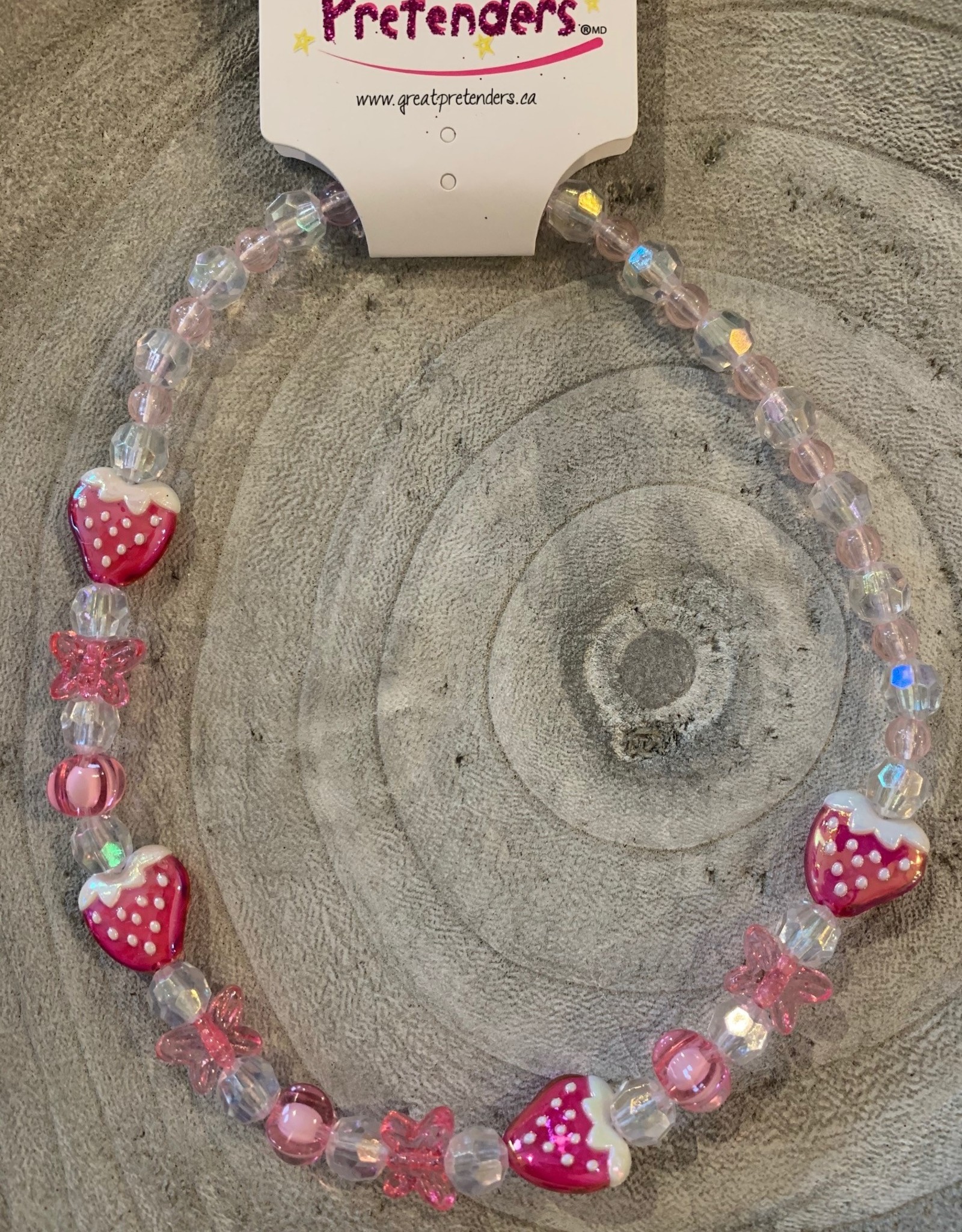 Great Pretenders Very Merry Strawberry Necklace (wht/pnk)