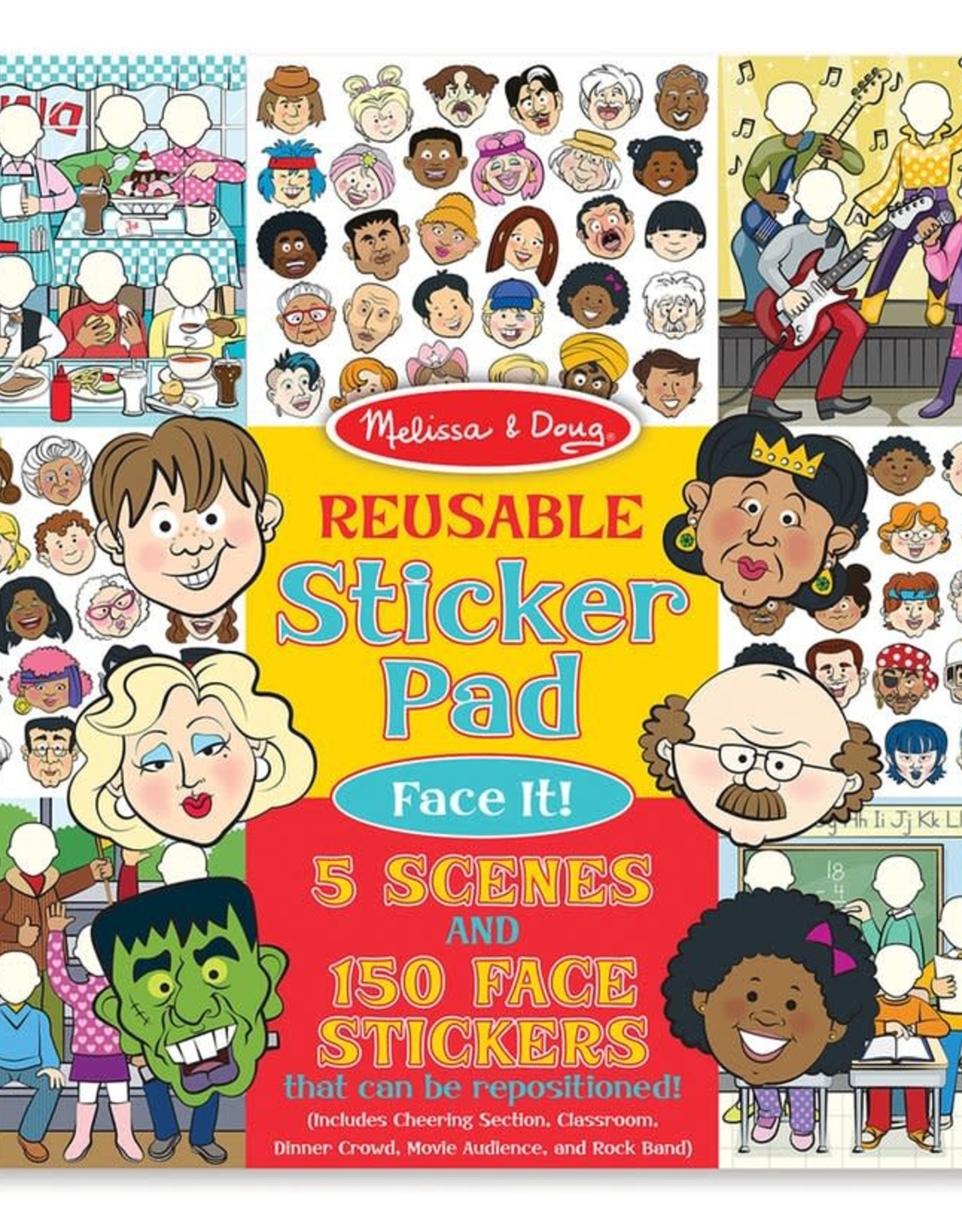 Melissa & Doug M & D Reusable Sticker Pad - Face it