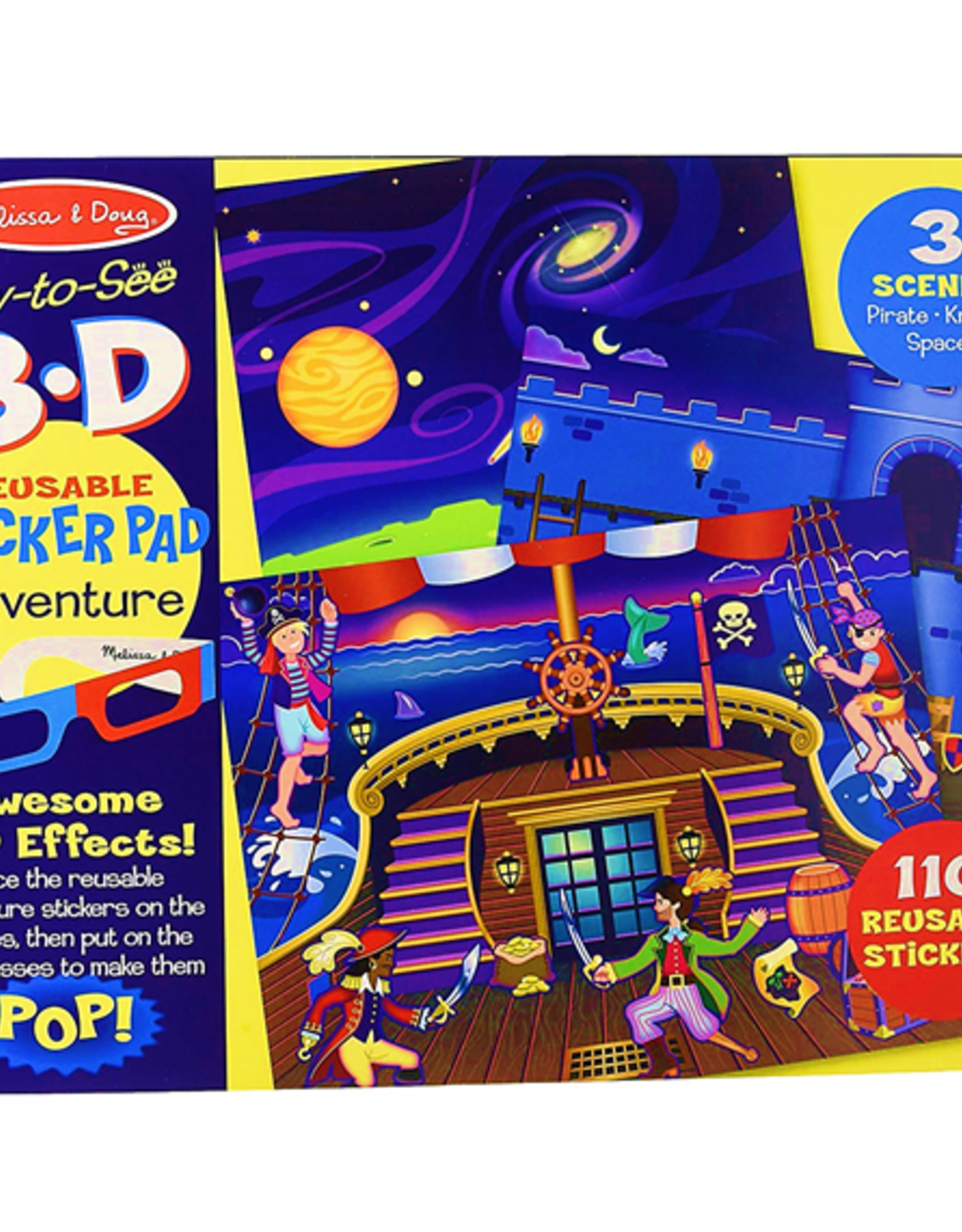 Melissa & Doug M & D Reusable Sticker pad- Adventure 3D