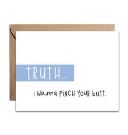 Pixel Paper Hearts PPH Card - Pinch your butt