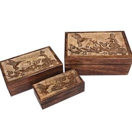 Jafsons Int. Mango Wood Box - Med Rectangle