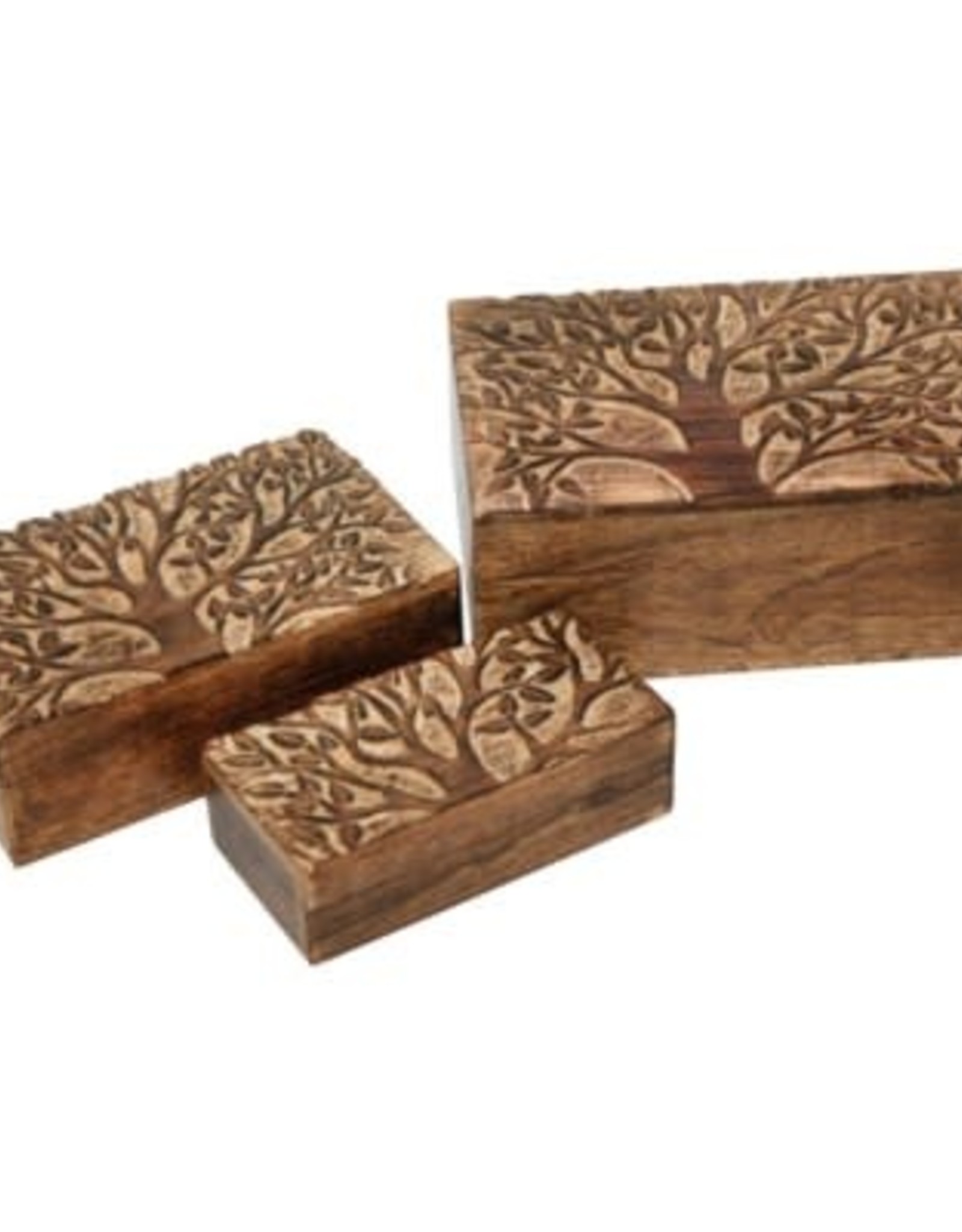 Jafsons Int. Mango Wood Box - Med Rectangle