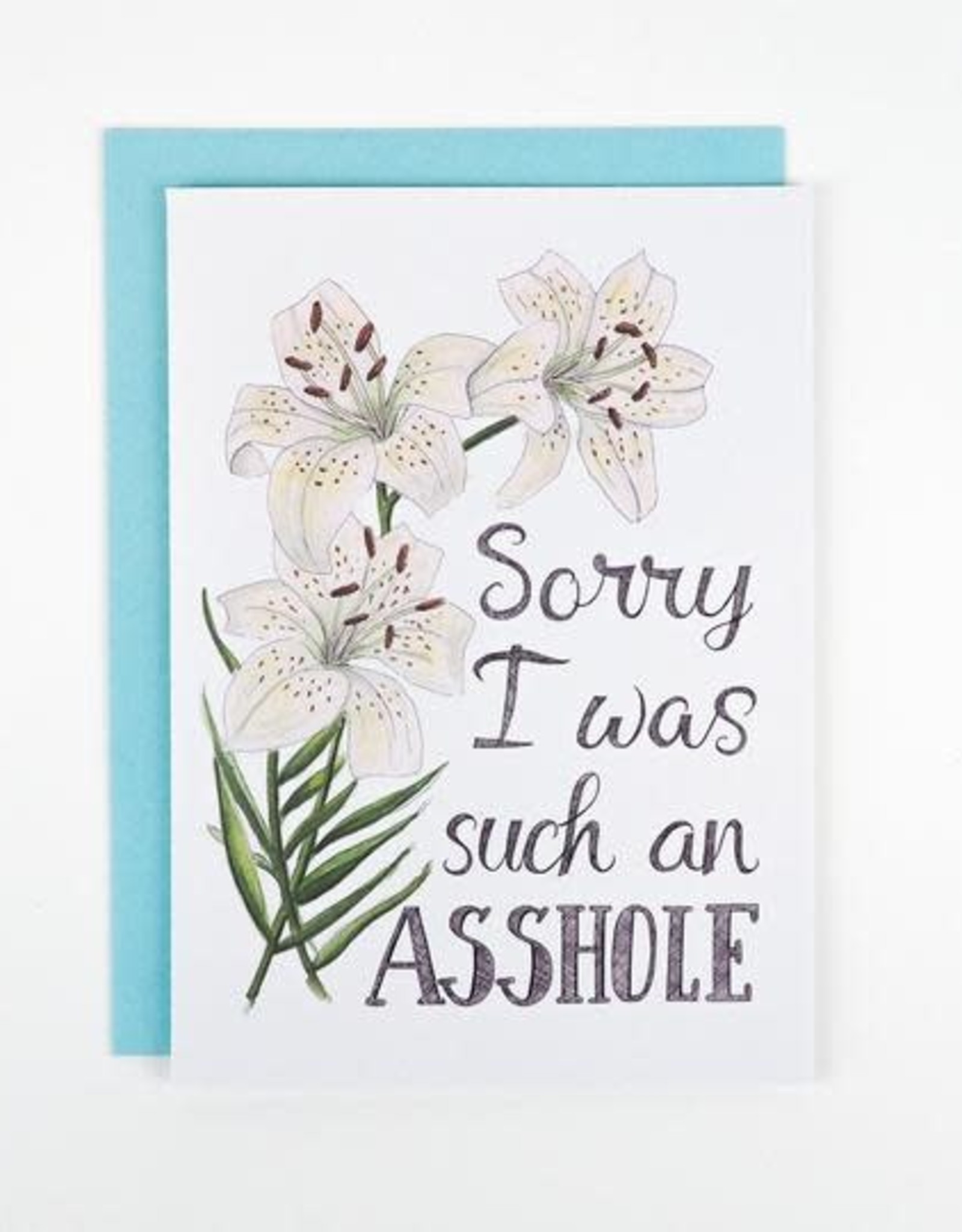 Naughty Florals Naughty Florals Cards Sorry Asshole