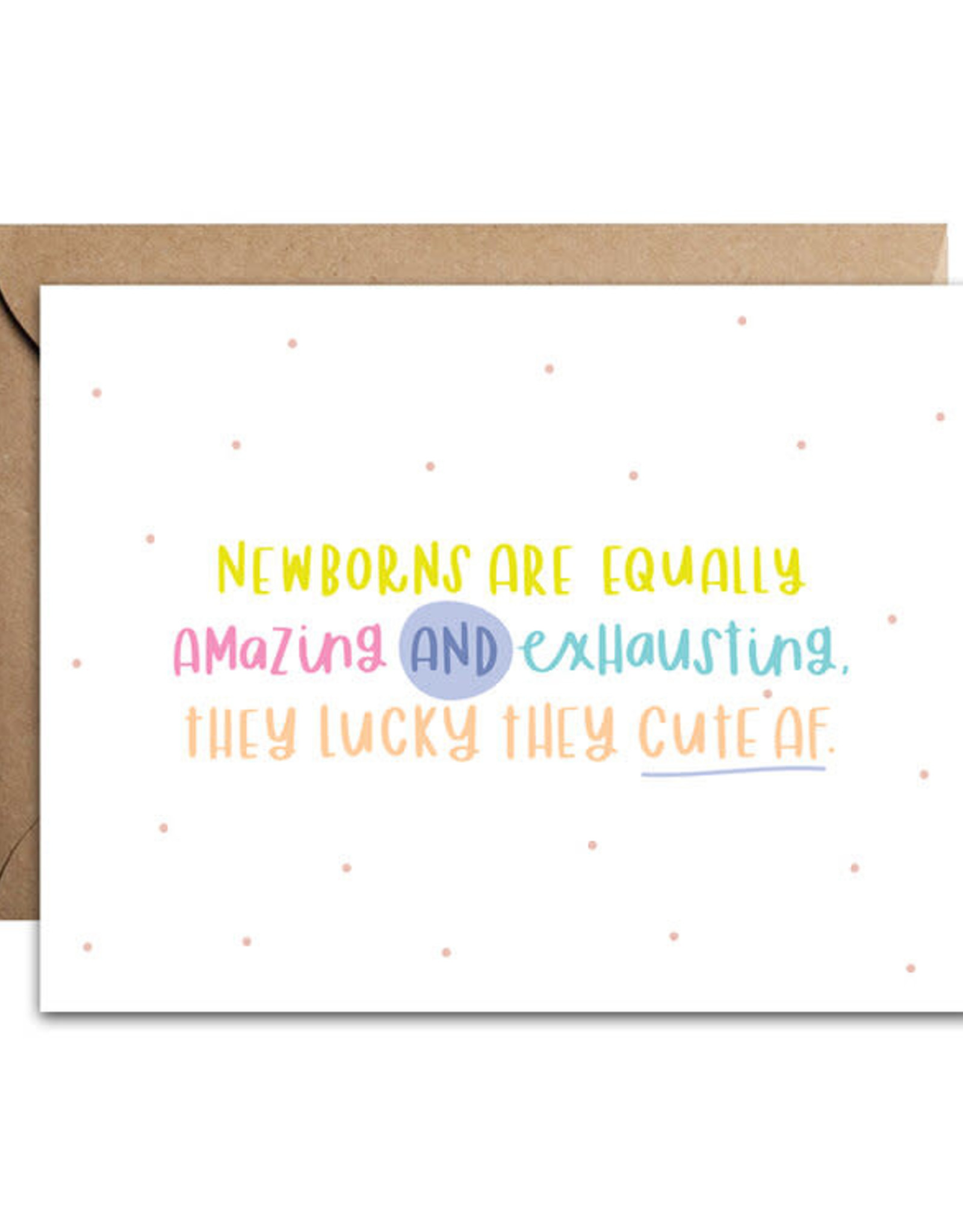 Pixel Paper Hearts PPH Card -Newborns Are Cute AF