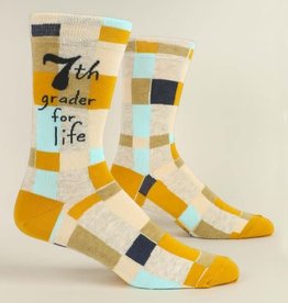 Blue Q Men’s Socks 7th Grader for life