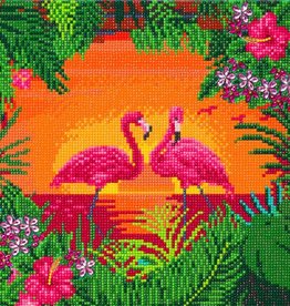 Outset media Crystal Art MdFancy Flamingos