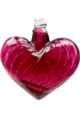 Kitras Art Glass Heart of Glass- Pink Kitras