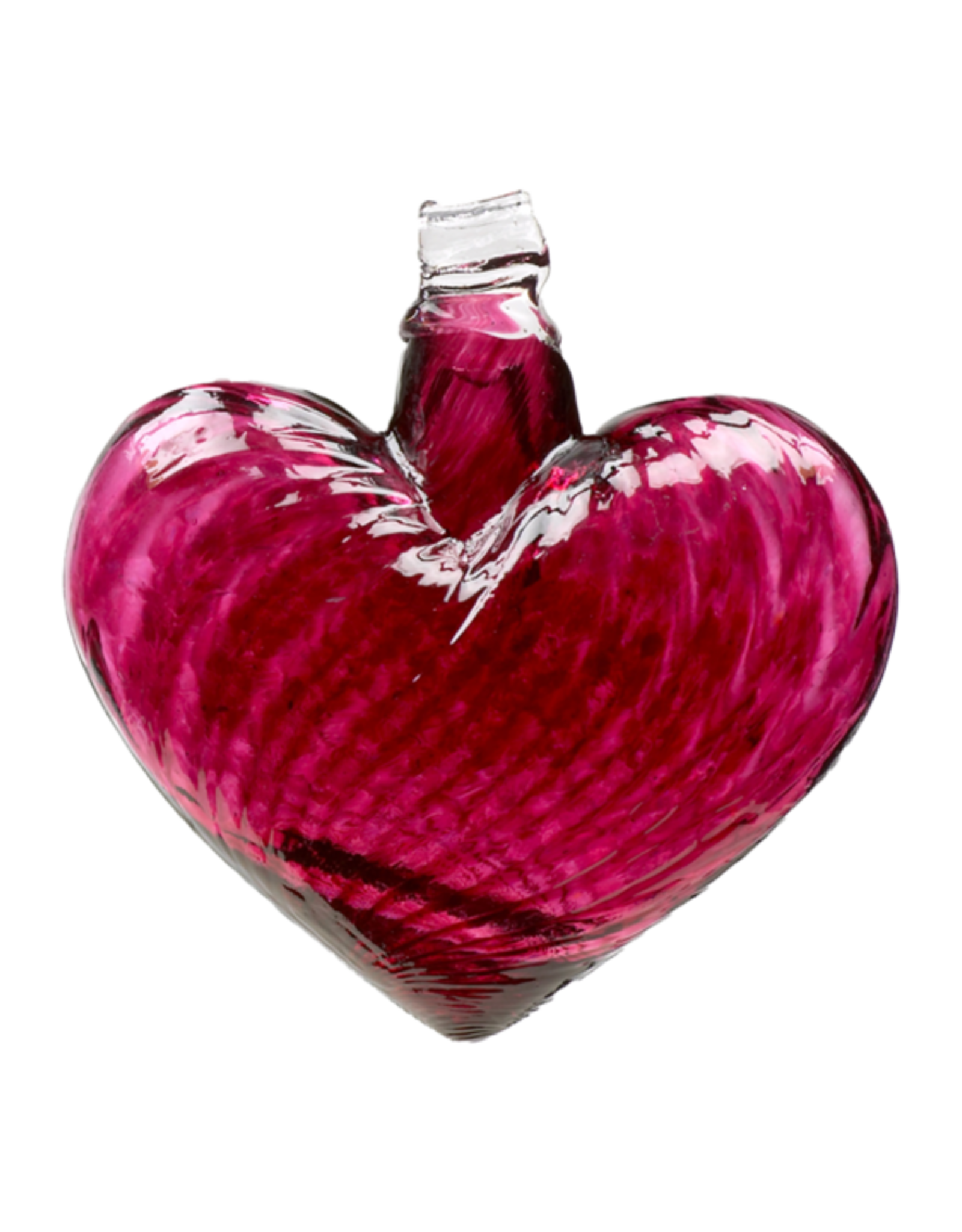 Kitras Art Glass Heart of Glass- Pink Kitras