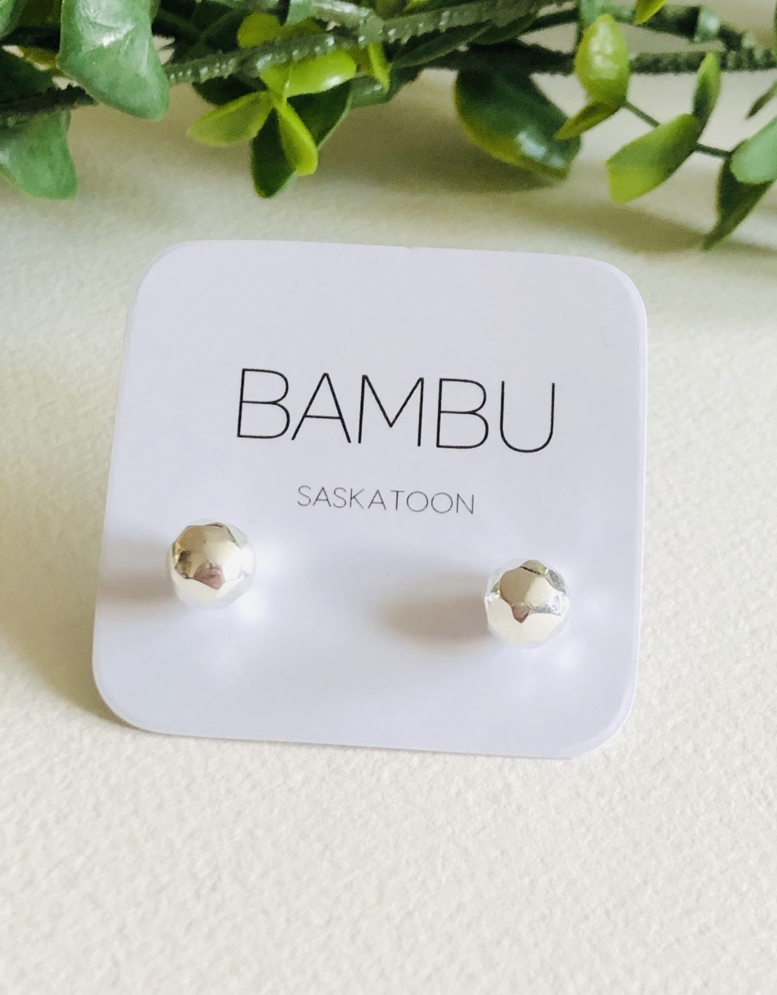 Bambu Bambu Ball Stud Earrings