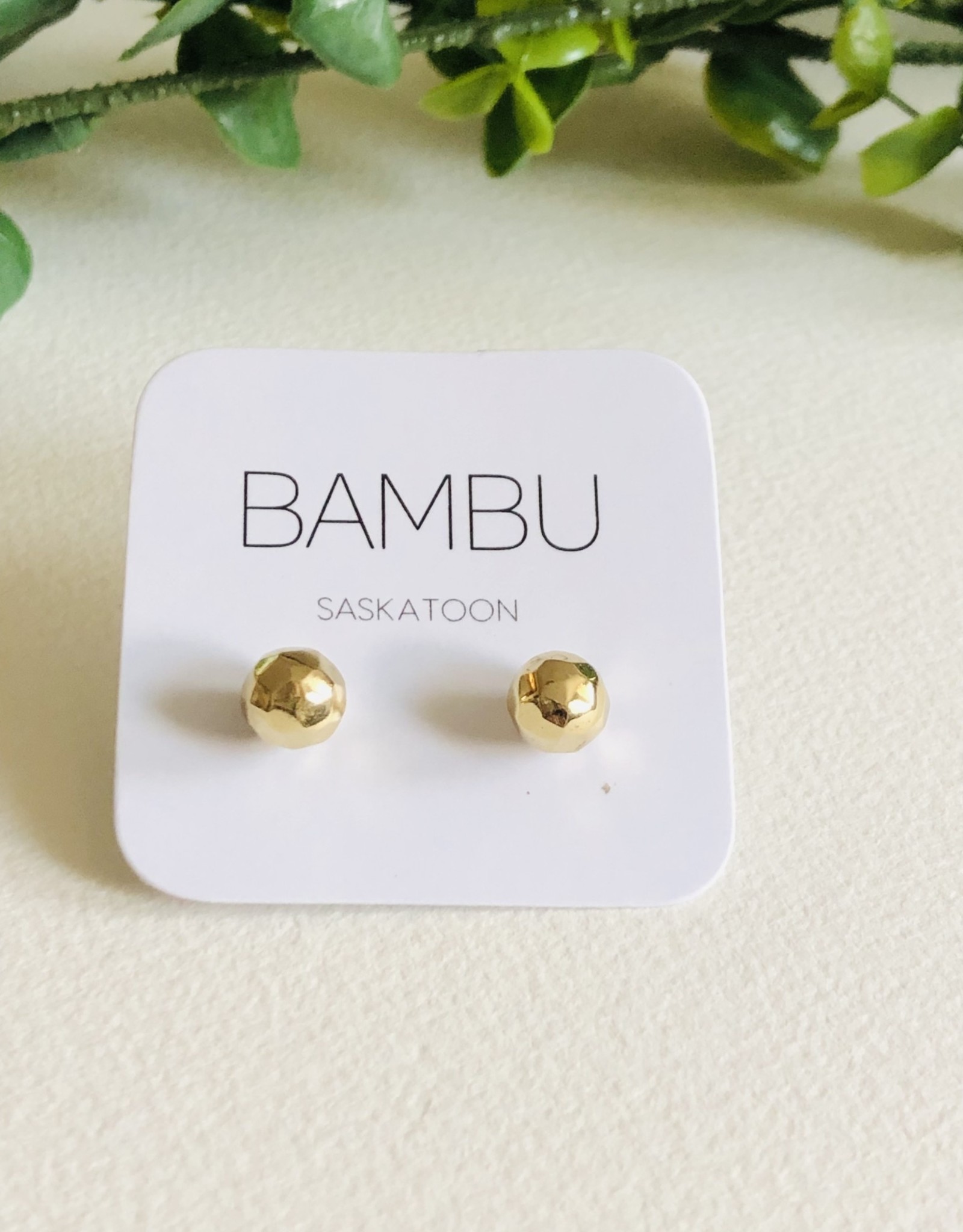 Bambu Bambu Ball Stud Earrings