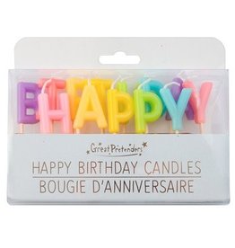 Great Pretenders Happy Birthday Candles rainbow
