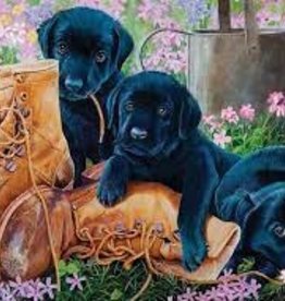 Cobble Hill Black Lab Puppies - Tray Puzzle