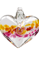 Kitras Art Glass VanGlow Heart glass Kitras - Gold/Pink