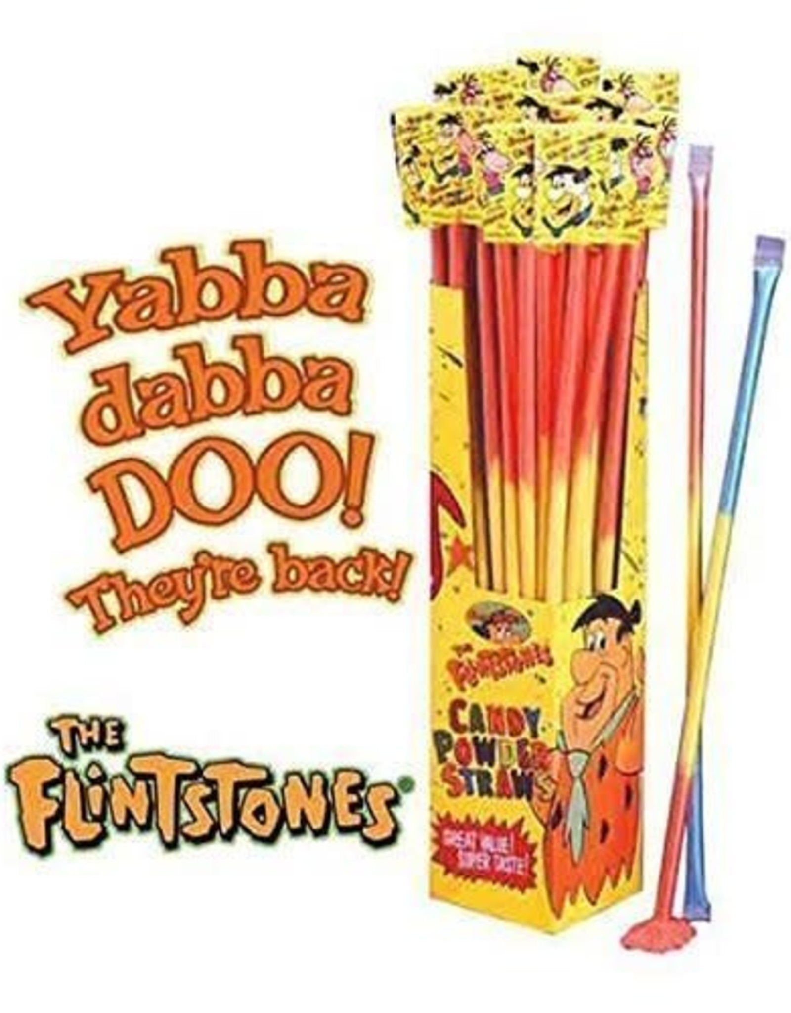 Black Cat Flintstones Candy Powder straws