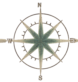 Ganz Blue Ombre Compass wall decor