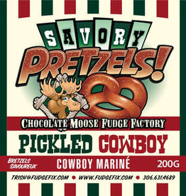 Chocolate Moose Fudge Factory Savory Pretzel 200gr Pickled Cowboy 200gr