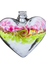 Kitras Art Glass VanGlow Heart glass Kitras - Cranbe/Lime