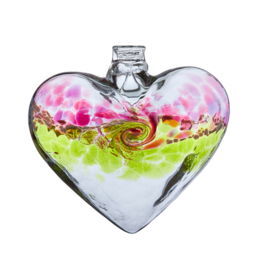 Kitras Art Glass VanGlow Heart glass Kitras - Cranbe/Lime