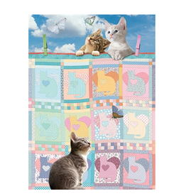 Cobble Hill Quilted Kittens - 500p CH