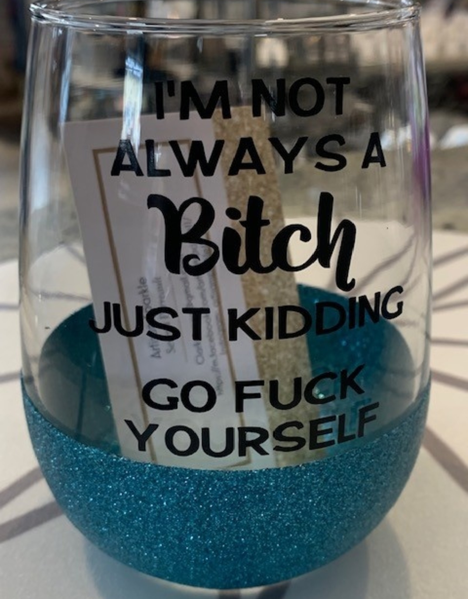 Artisan Sparkle AS Sparkle Wine Glass - Blue/Grn