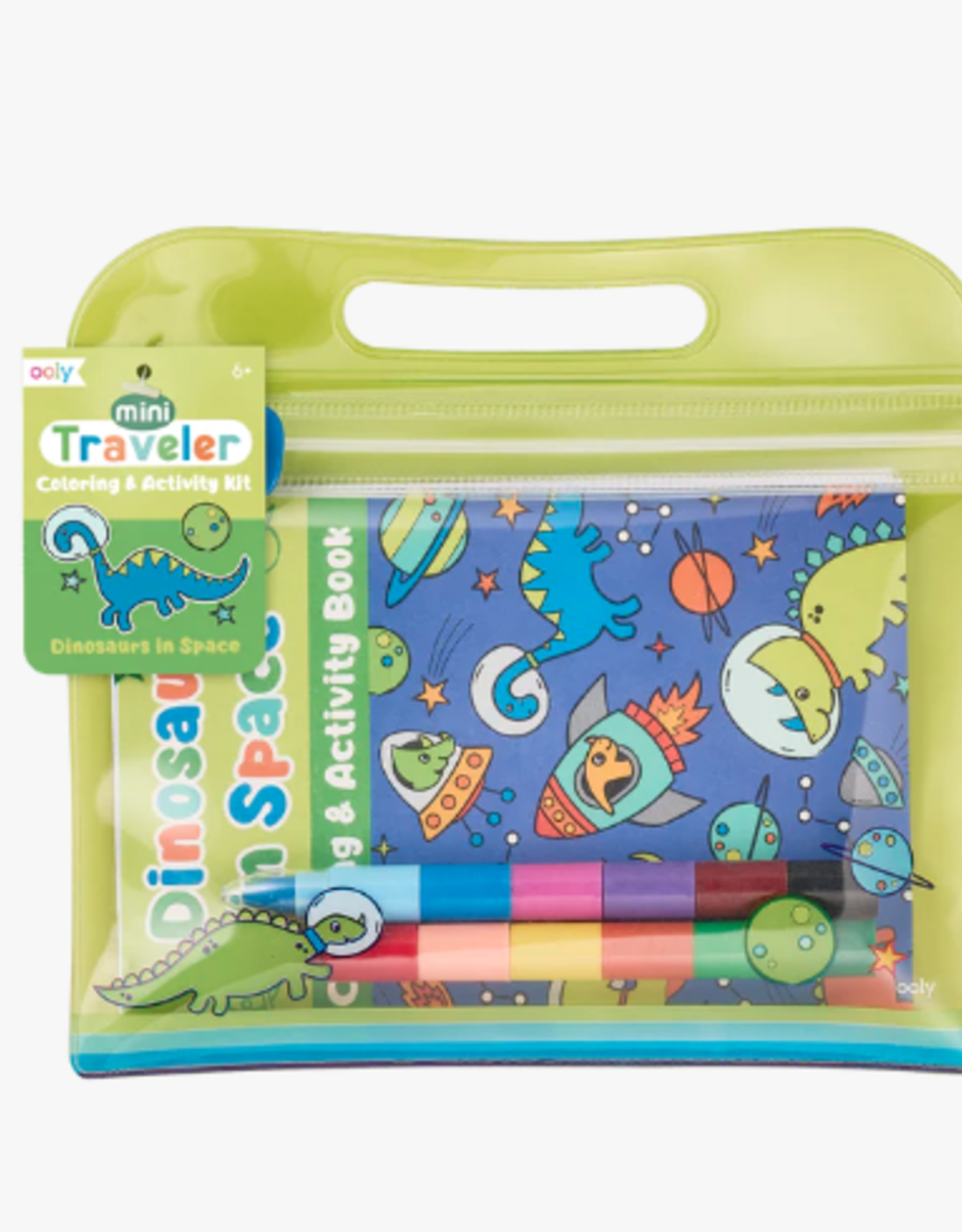 OOLY Mini Traveller Color & Act. Book Dino in Space