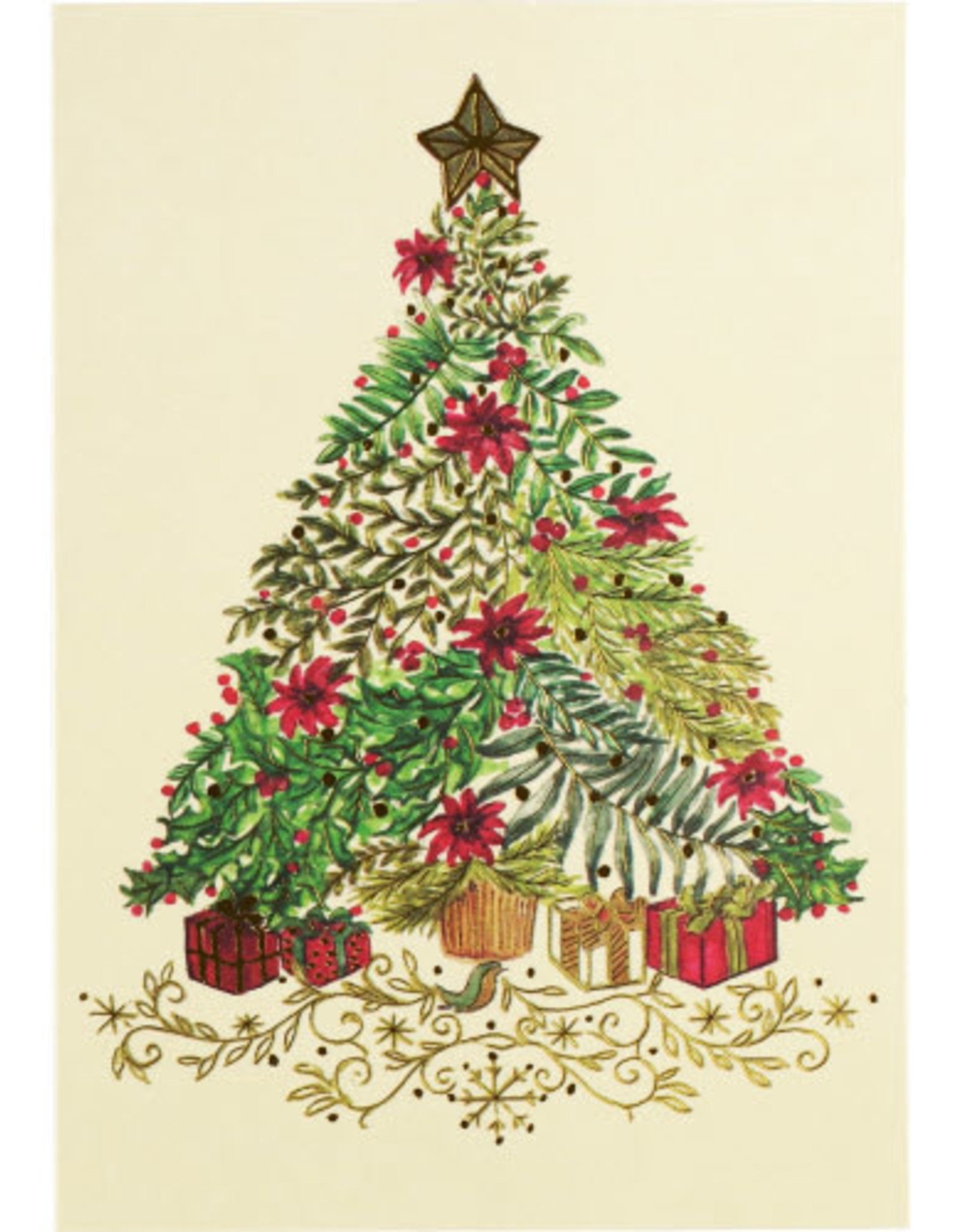 Peter Pauper Press Note Cards Holiday- Festive Evergreen