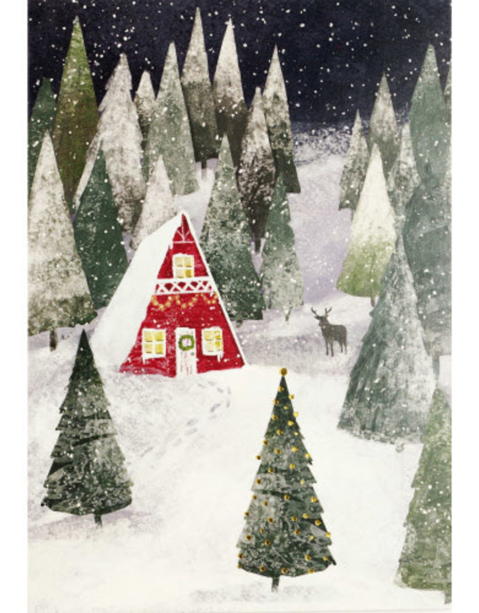 Peter Pauper Press Note Cards Holiday- Snowy Evening