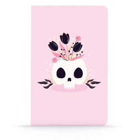 Denik Flat Lay Floral Skull Notebook