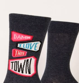 Blue Q Men’s Socks Damn I love this Towm