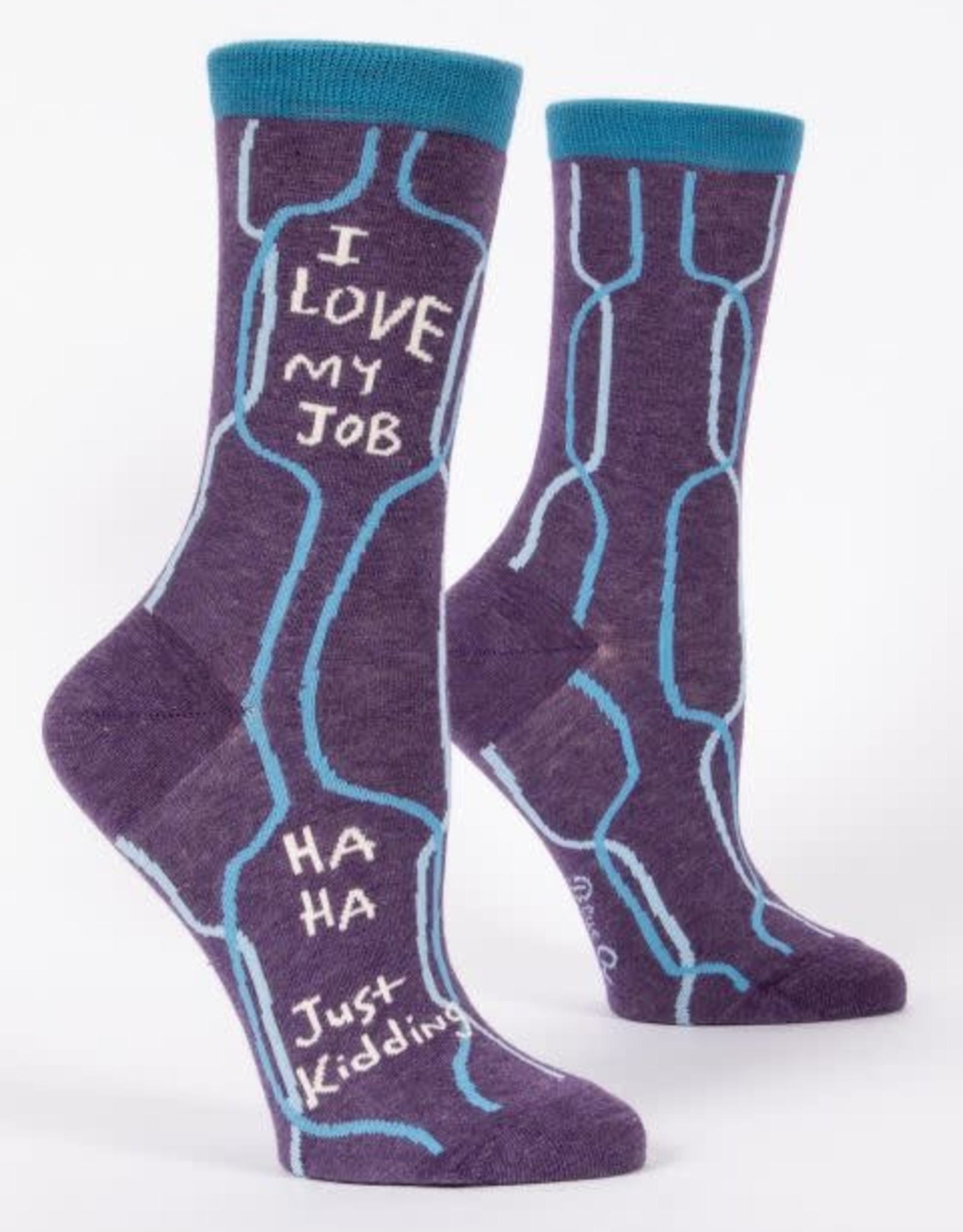 Blue Q Women’s Crew Socks I Love My Job