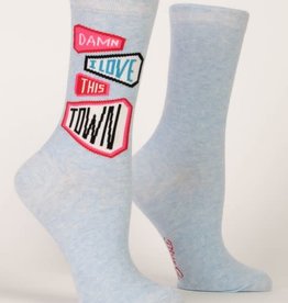 Blue Q Women’s Crew Socks  Damn I love this town