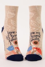 Blue Q Women’s ankle Socks Lil Friend Family