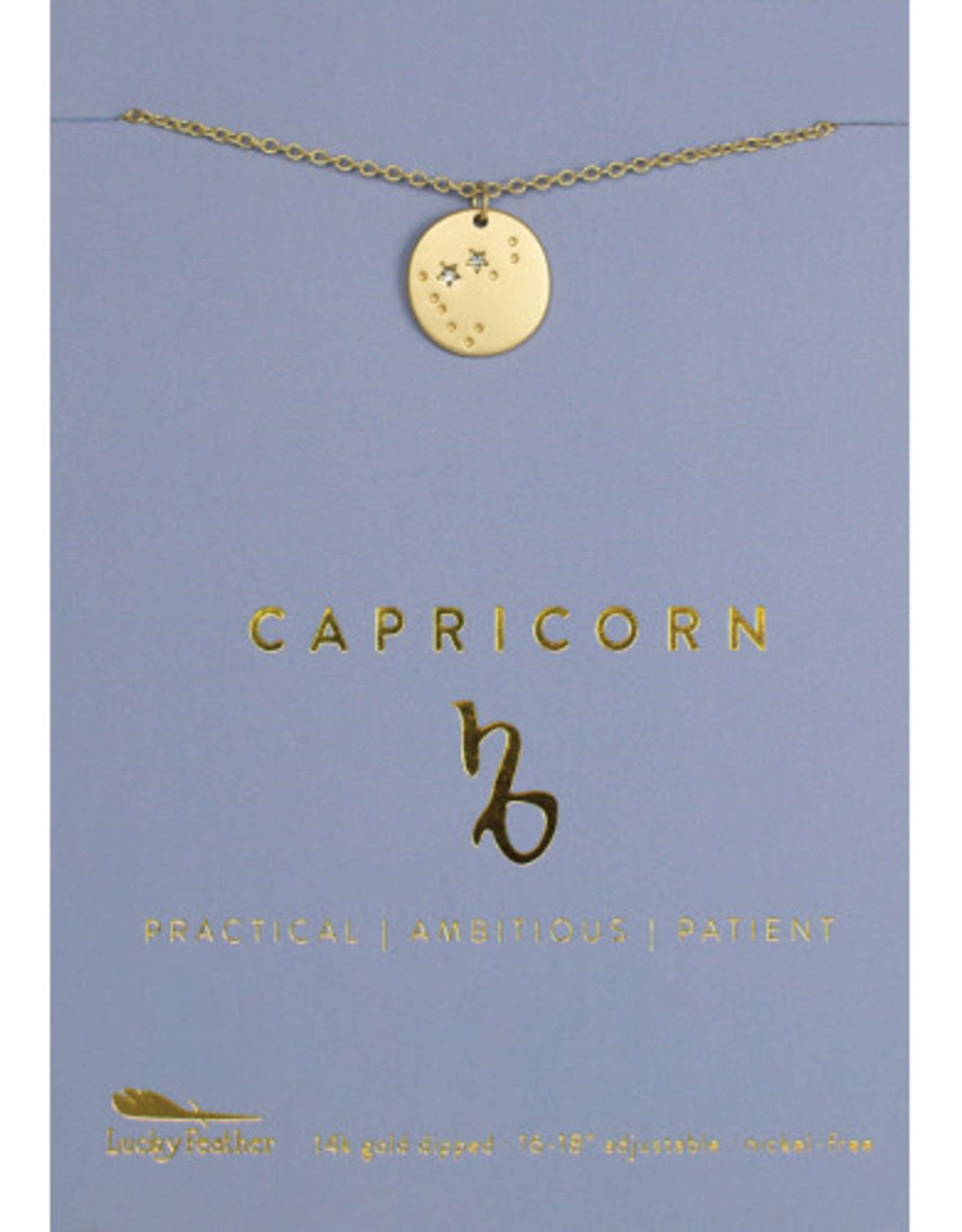 Lucky Feather Zodiac Constellation  Necklace