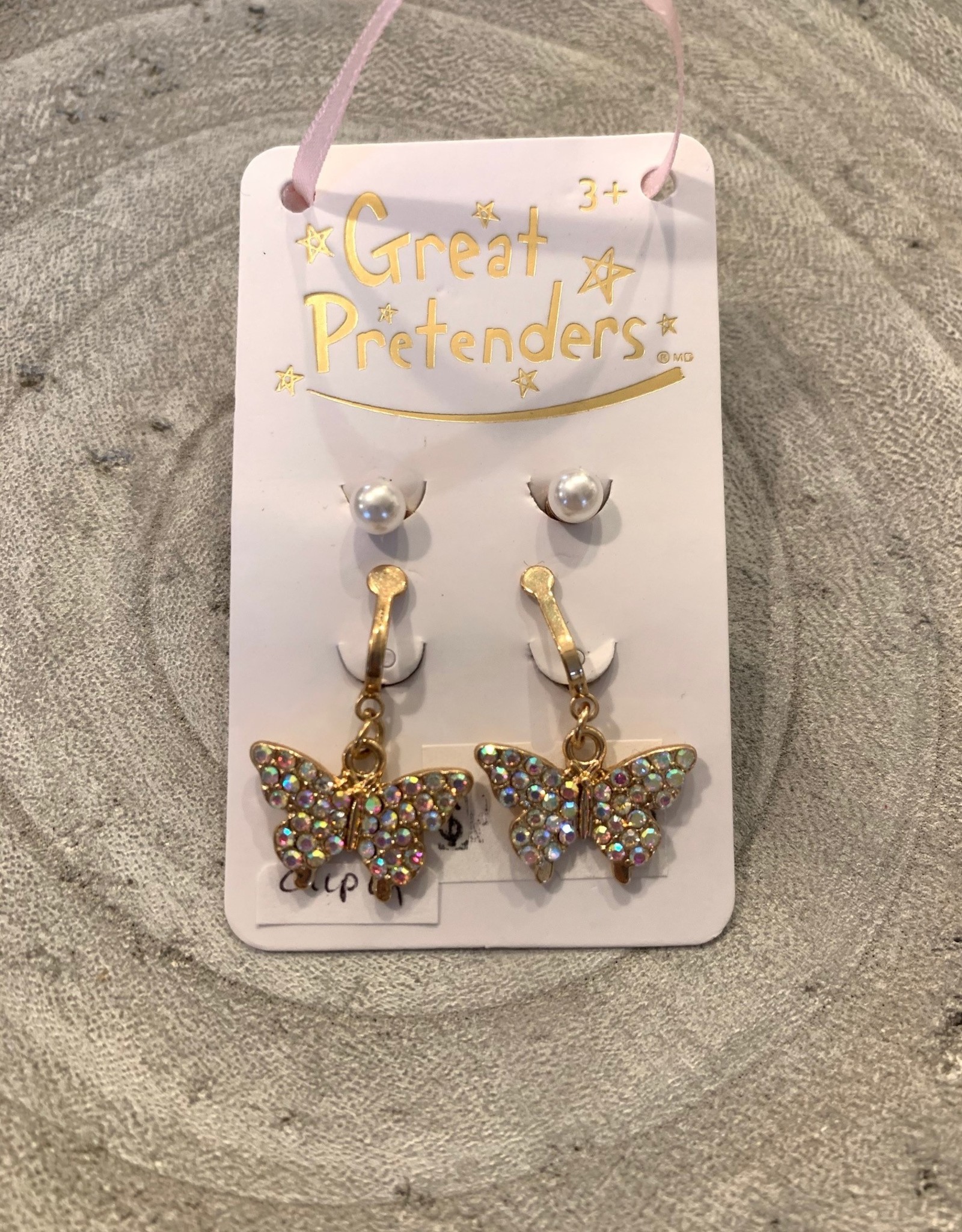 Great Pretenders Butterfly Clip on Earrings