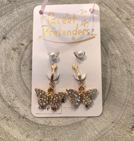Great Pretenders Butterfly Clip on Earrings