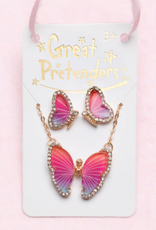 Great Pretenders Boutique  Butterfly Necklace & Stud earring set