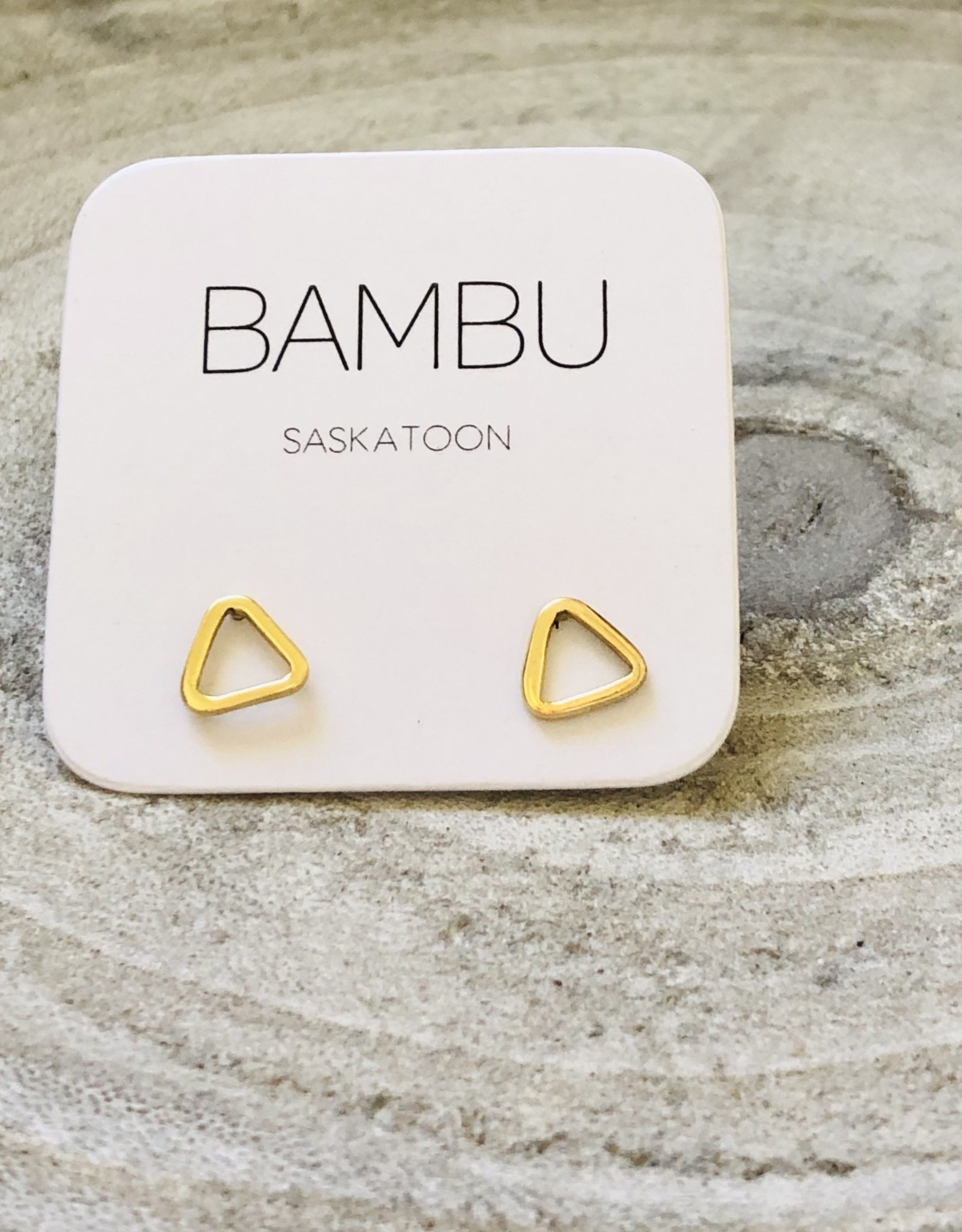 Bambu Bambu Triangle Stud Brass