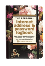 Peter Pauper Press Internet Logbook Midnight Floral