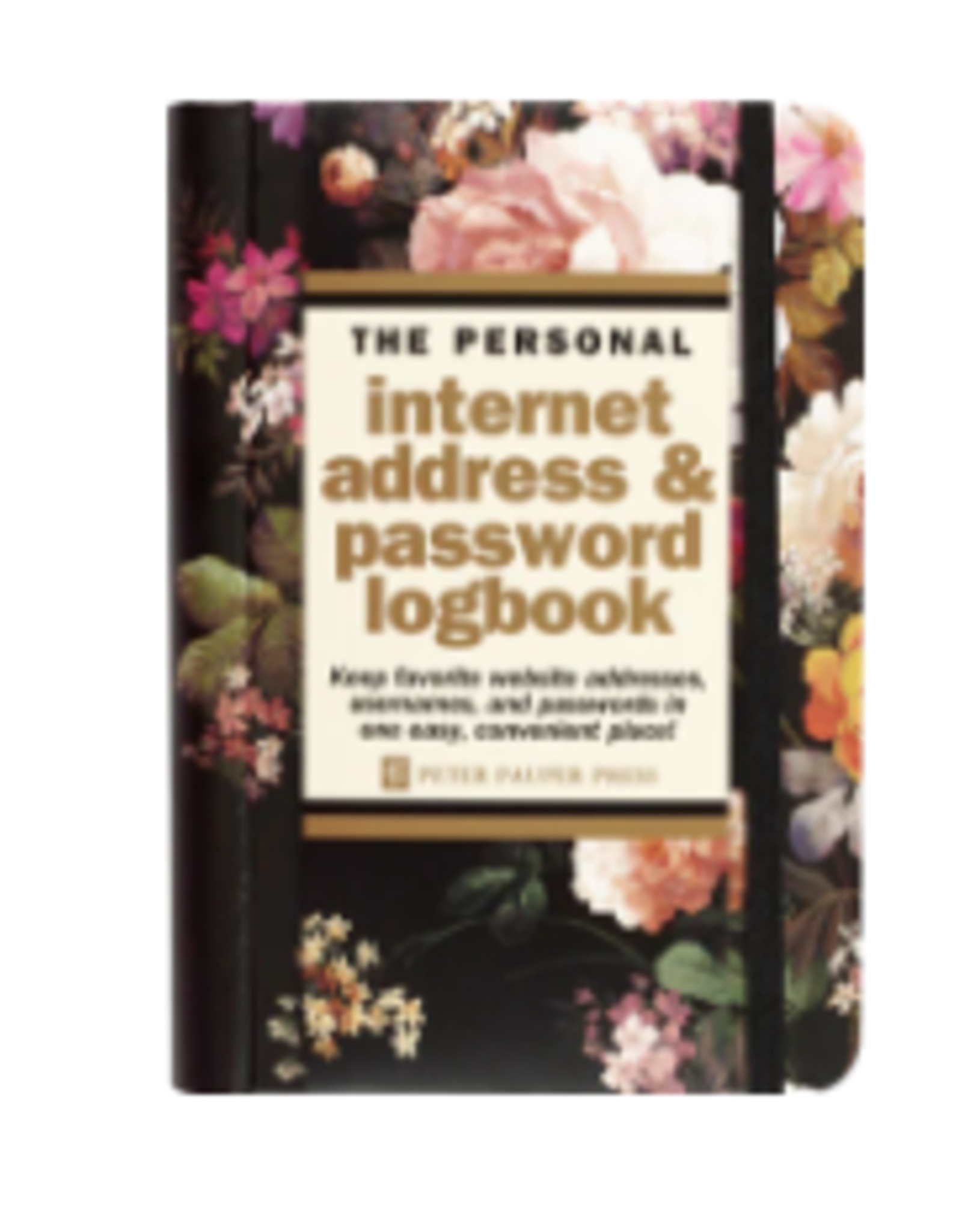 Peter Pauper Press Internet Logbook Midnight Floral